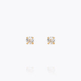 Caroline Svedbom - Mini Stud Earrings Crystal Gold