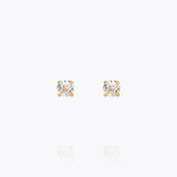 Caroline Svedbom - Mini Stud Earrings Crystal Gold