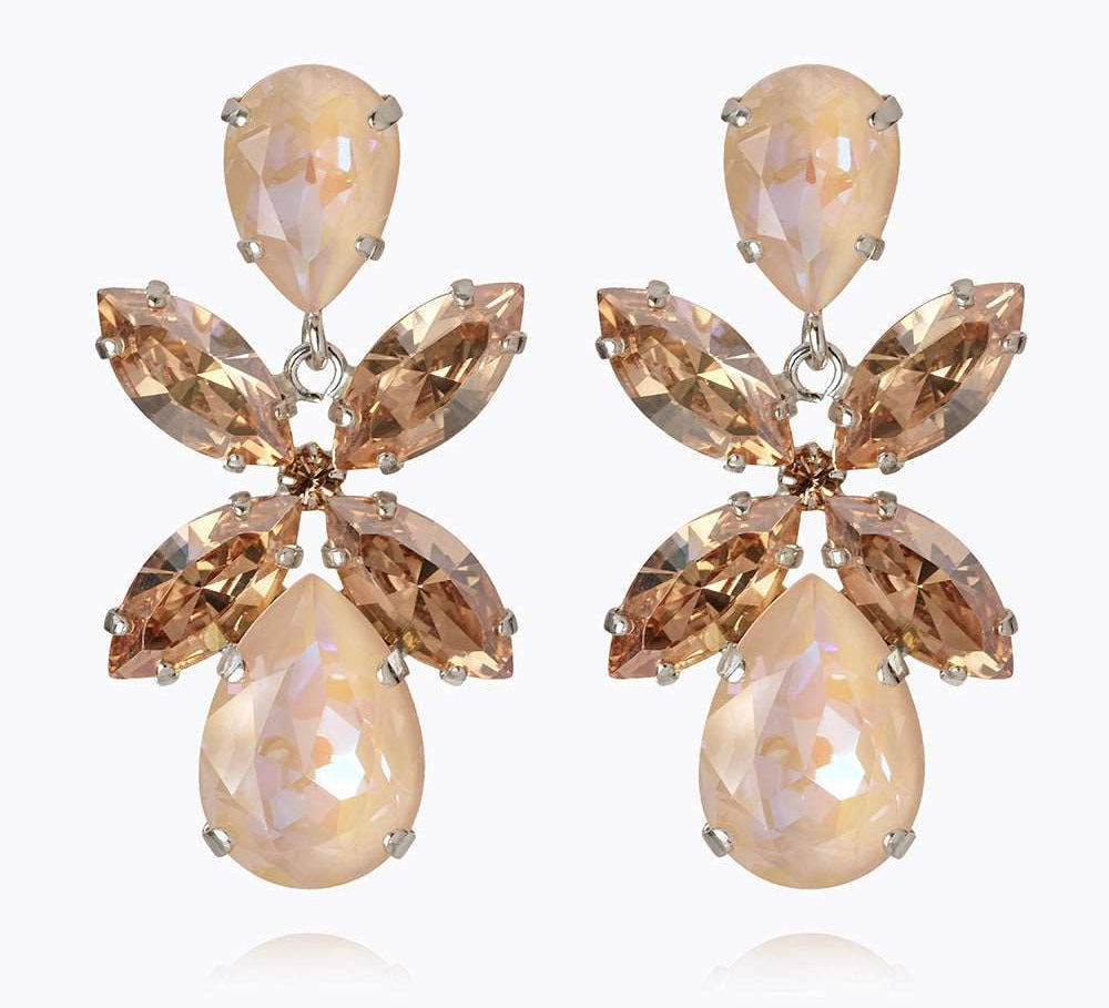 Caroline Svedbom - Dione Earrings Ivory Delite Combo Rhodium