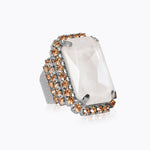 Caroline Svedbom - Alexa Ring Electric White Combo Rhodium