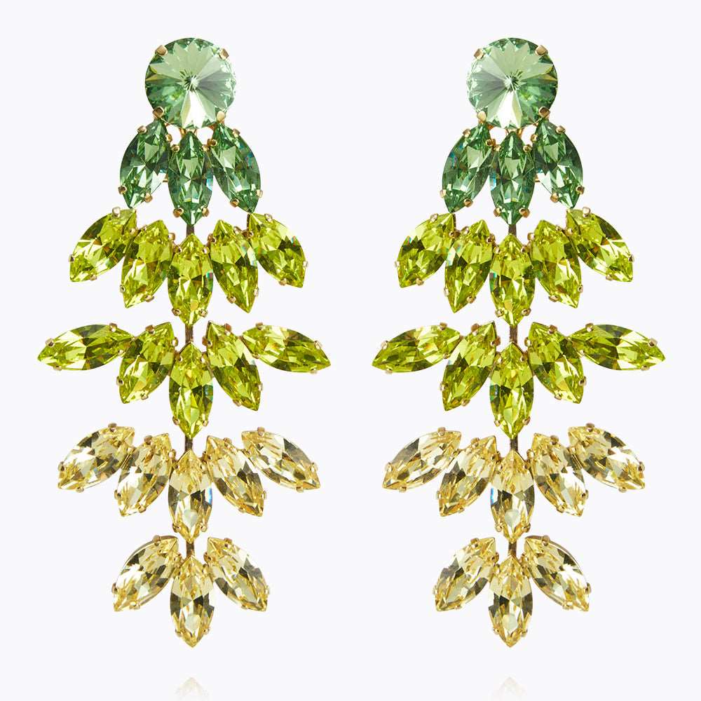 Caroline Svedbom - Bonnie Earrings Lime Combo Gold