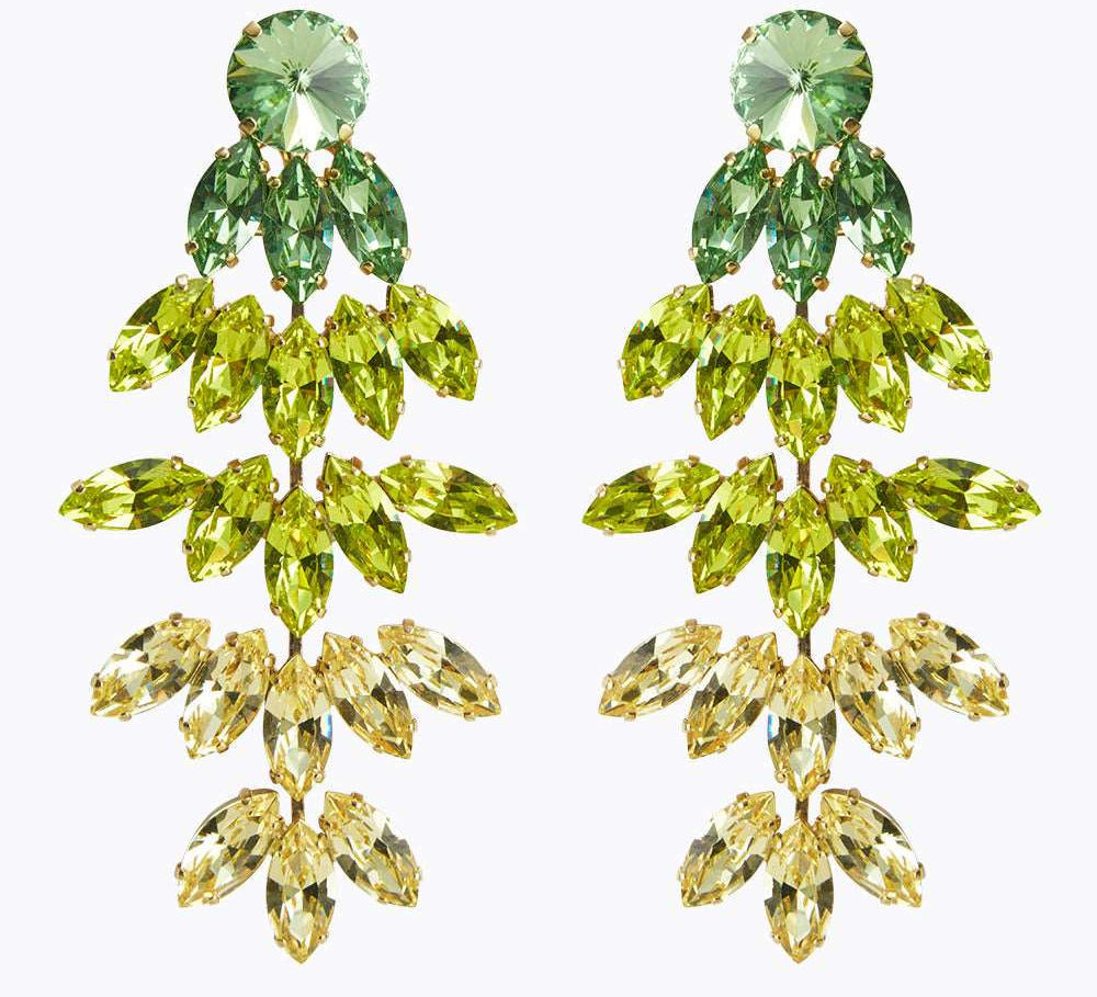 Caroline Svedbom - Bonnie Earrings Lime Combo Gold