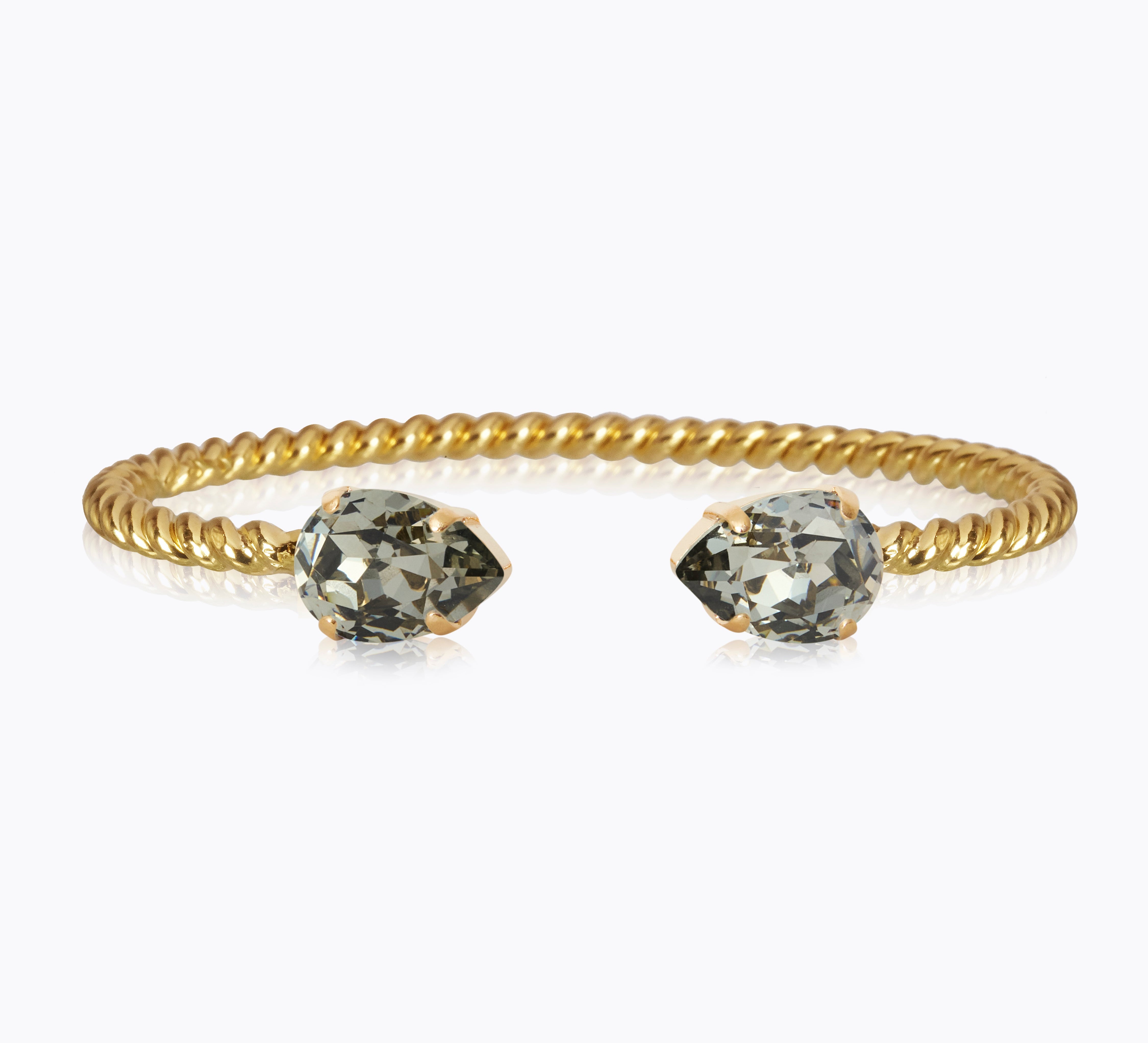 Caroline Svedbom - Mini Drop Bracelet Black Diamond Gold