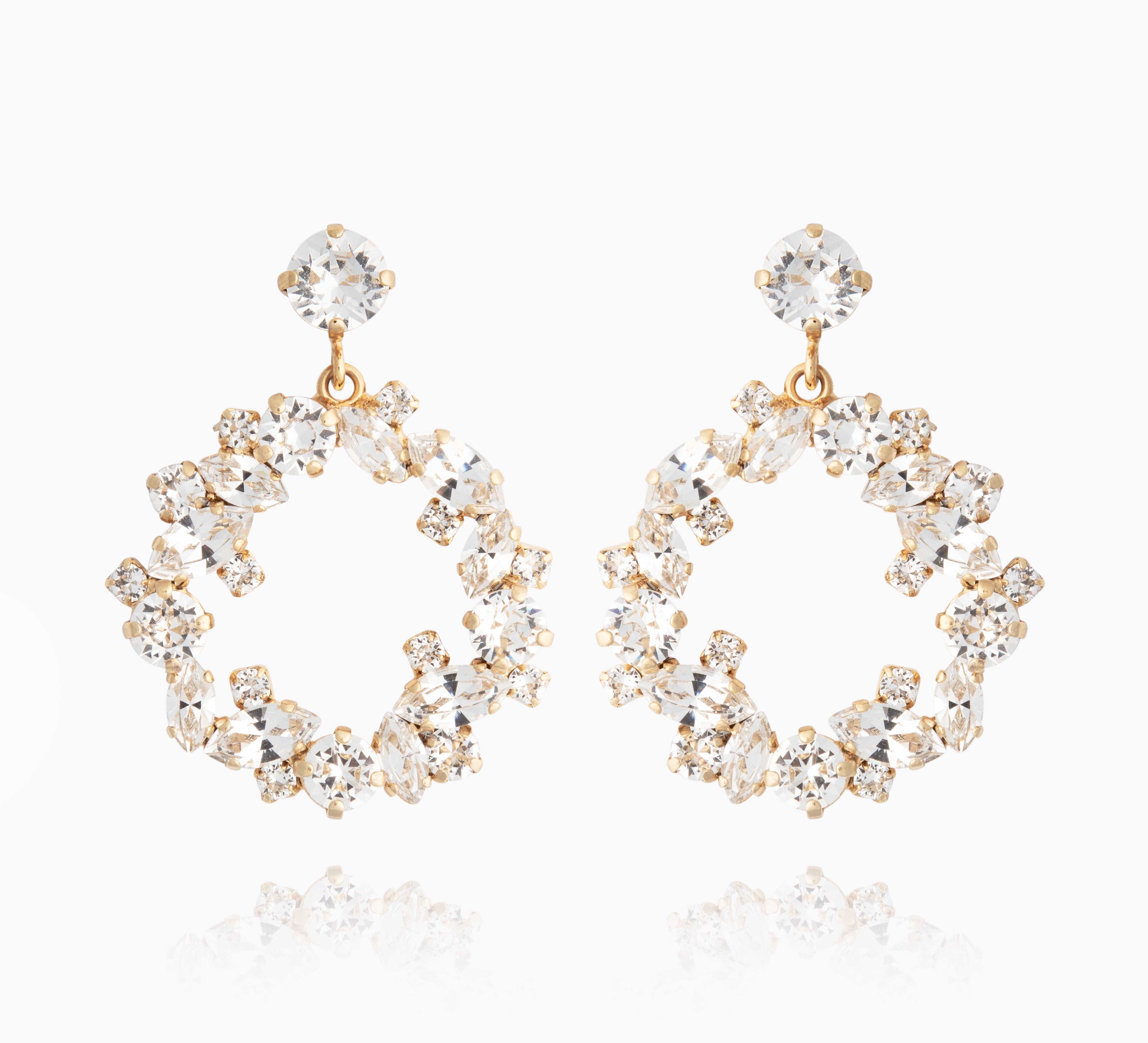 Caroline Svedbom - Circle Of Love Earrings Crystal Gold