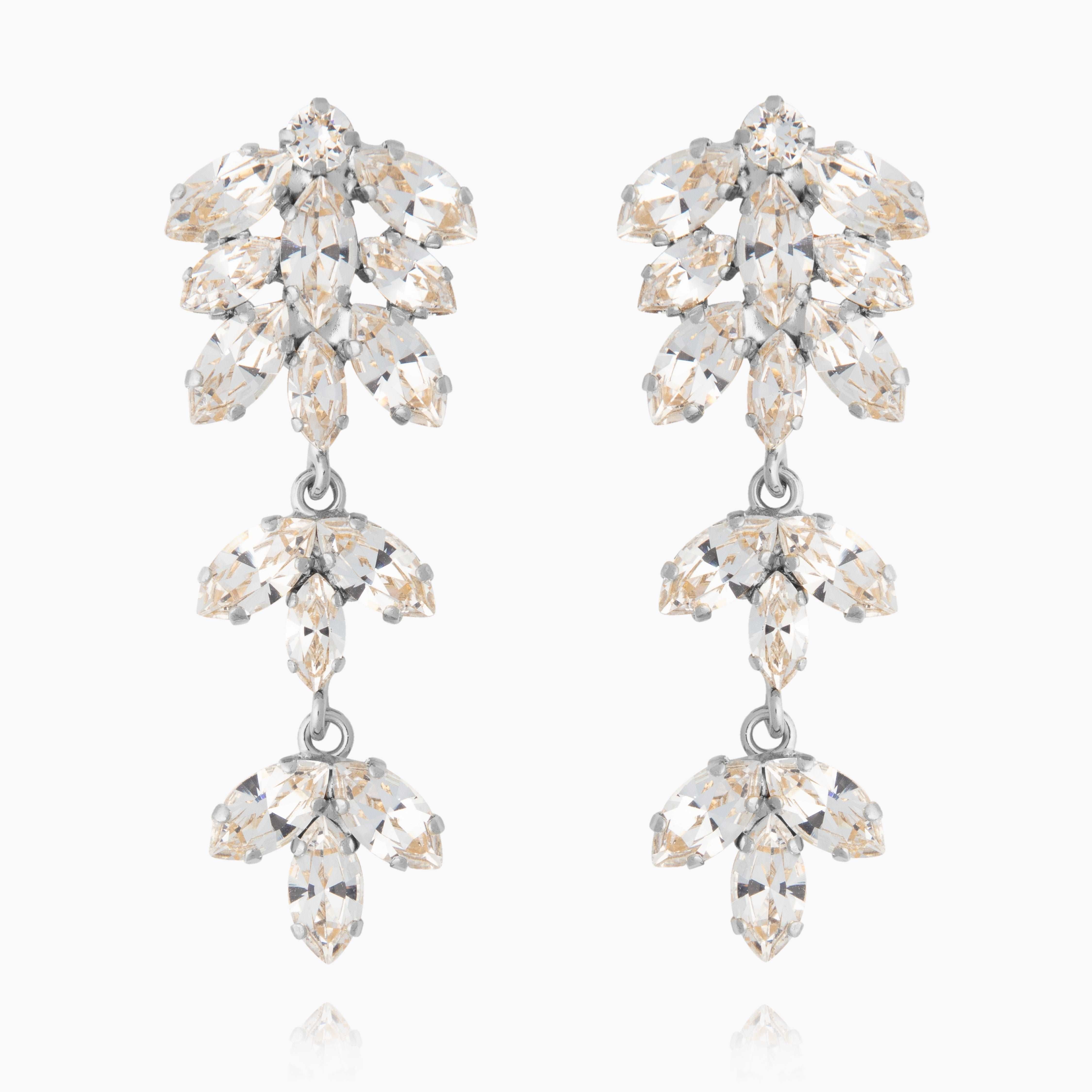Caroline Svedbom - Falling In Love Earrings Crystal Rhodium