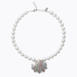 Caroline Svedbom - Mirella Pearl Choker Rainbow Combo Rhodium