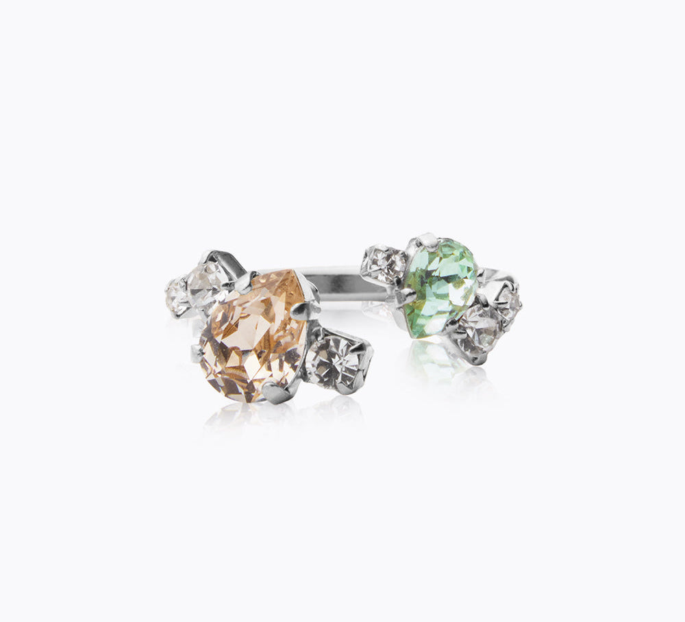 Caroline Svedbom - Vivi Ring Chrysolite Light Silk Rhodium