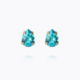 Caroline Svedbom - Superpetite Drop Earrings Aquamarine Gold