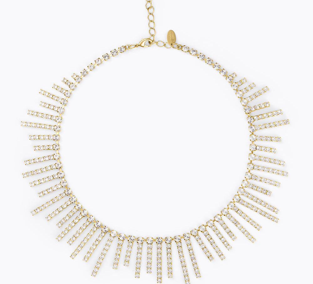 Caroline Svedbom - Soltice Necklace Crystal Gold