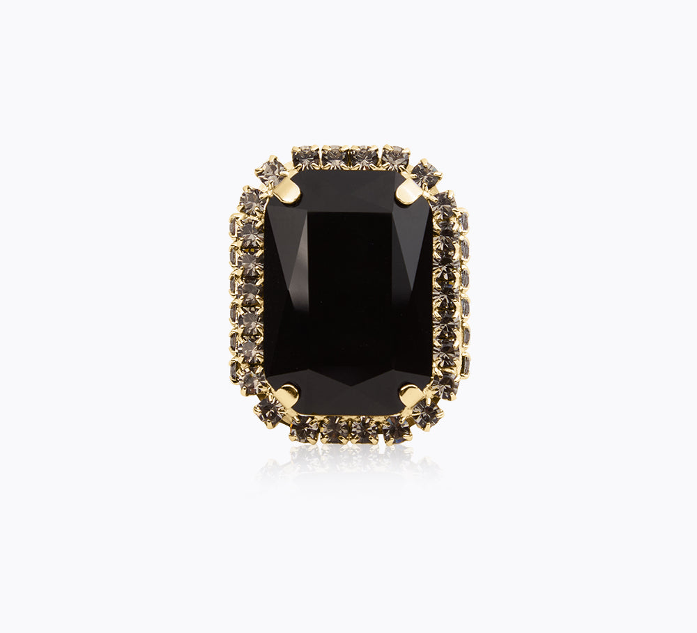 Alexa Ring / Jet / Black Diamonds