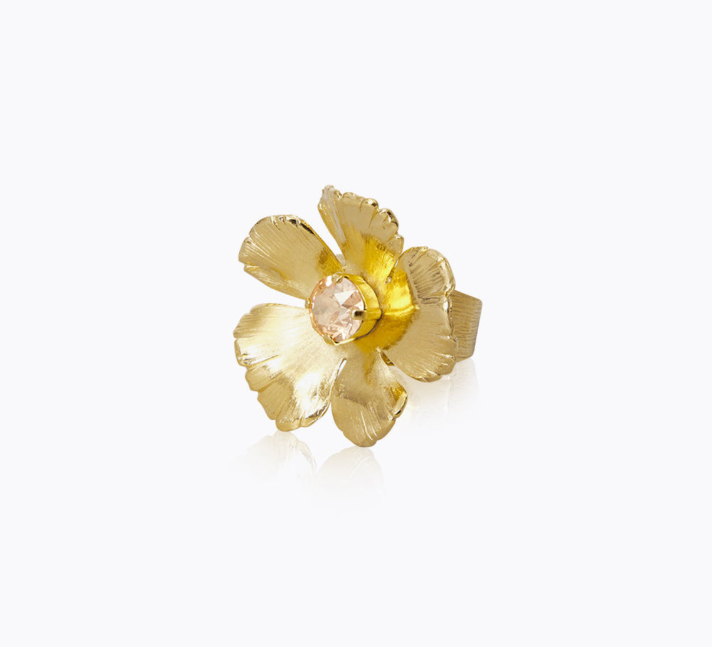 Caroline Svedbom - Anemone Ring Golden Shadow Gold