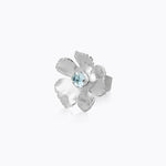 Caroline Svedbom - Anemone Ring Aquamarine Rhodium