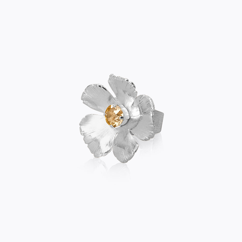 Caroline Svedbom - Anemone Ring Golden Shadow Rhodium