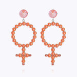 Caroline Svedbom - Alexandra Statementearrings Orange Glow Delite Rhdoium