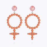 Caroline Svedbom - Alexandra Statementearrings Orange Glow Delite Rhdoium