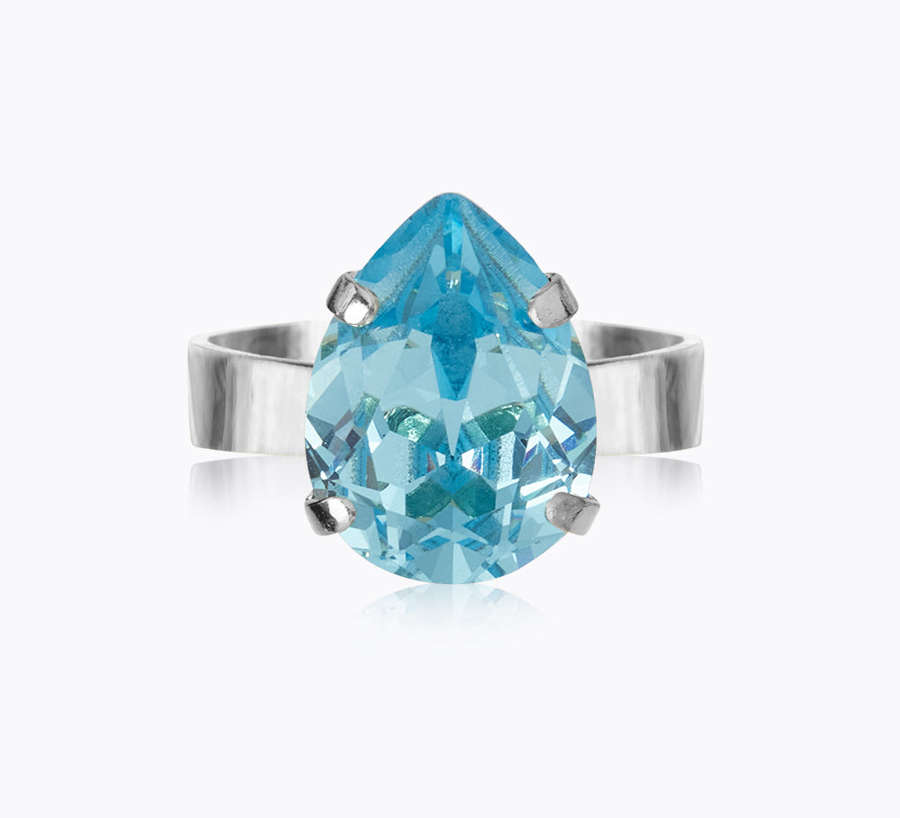 Mini Drop Ring / Aquamarine