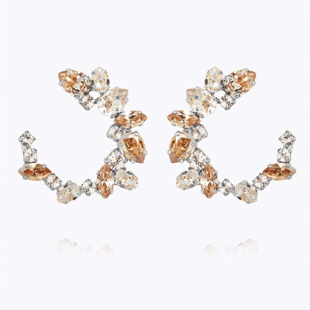 Caroline Svedbom - Calliope Earrings Golden Combo Rhodium