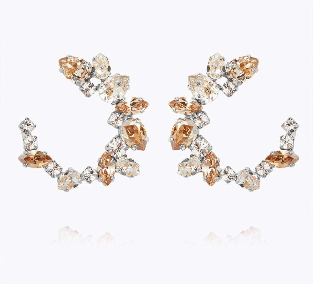 Caroline Svedbom - Calliope Earrings Golden Combo Rhodium
