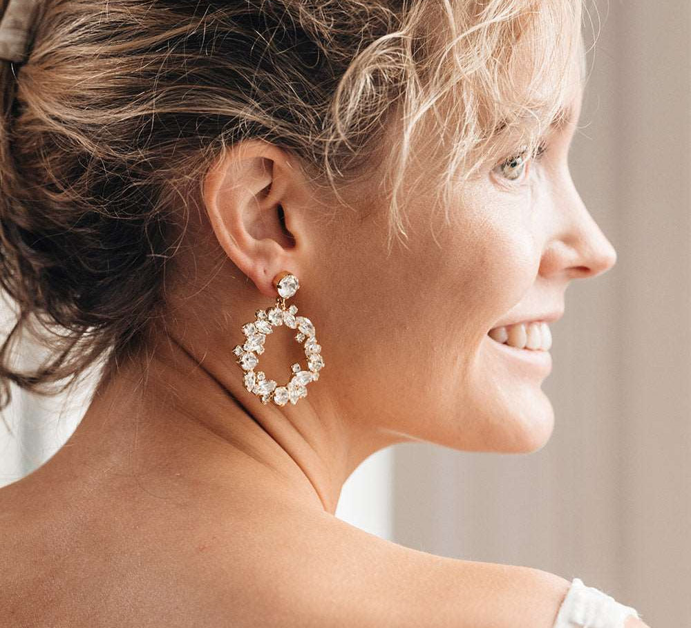 Circle Of Love Earrings / Crystal