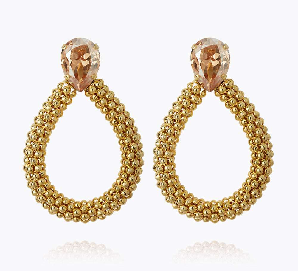 Caroline Svedbom - Classic Rope Earrings Golden Shadow Gold