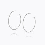 Caroline Svedbom - Evita Loop Earrings Rhodium Rhodium