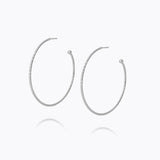 Caroline Svedbom - Evita Loop Earrings Rhodium Rhodium