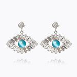 Caroline Svedbom - Greek Eye Statementearrings Crystal Aquamarine Rhodium