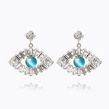 Caroline Svedbom - Greek Eye Statementearrings Crystal Aquamarine Rhodium