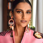 Alexandra Statement Earrings / Orange Glow Delite