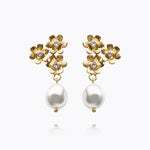 Caroline Svedbom - Juni Earrings Pearl Crystal Gold