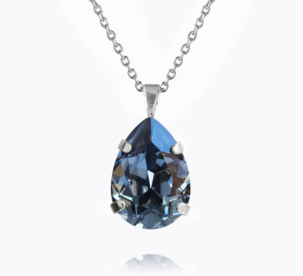 Mini Drop Necklace / Denim Blue