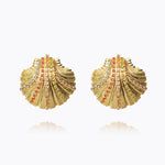 Caroline Svedbom - Mirella Shell Earrings Rainbow Combo Gold