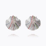 Caroline Svedbom - Mirella Shell Earrings Rainbow Combo Rhodium