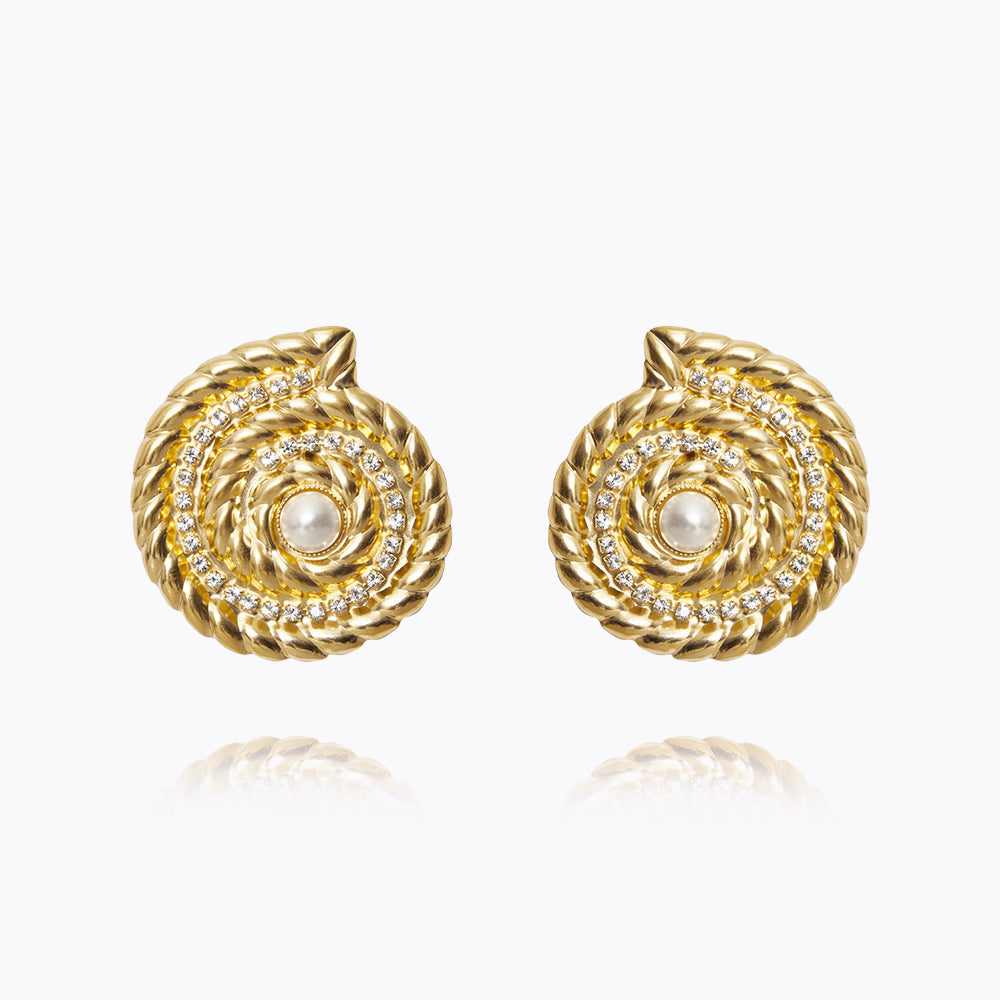 Caroline Svedbom - Ocean Pearl Earrings Gold Gold