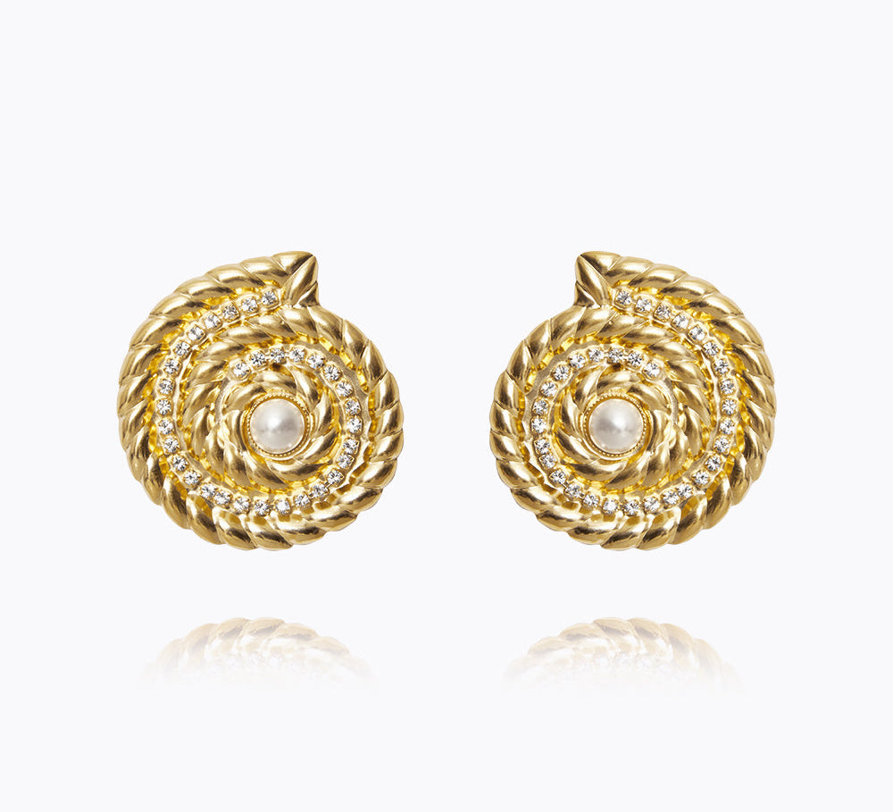 Caroline Svedbom - Ocean Pearl Earrings Gold Gold