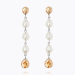 Caroline Svedbom - Paloma Earrings Pearl Golden Shadow Rhodium