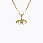Caroline Svedbom - Petite Greek Eye Necklace Green Blue Gold