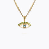 Caroline Svedbom - Petite Greek Eye Necklace Green Blue Gold