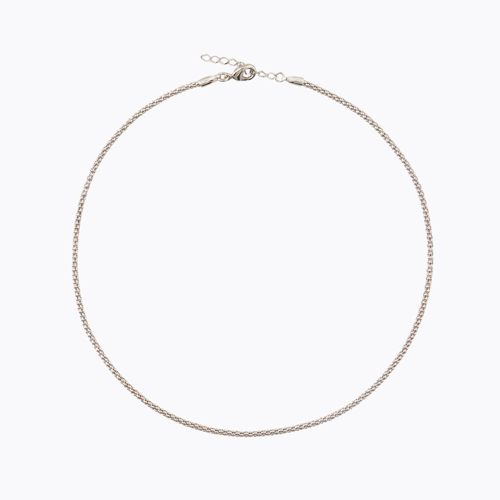 Caroline Svedbom - Petite Rope Necklace Rhodium Rhodium