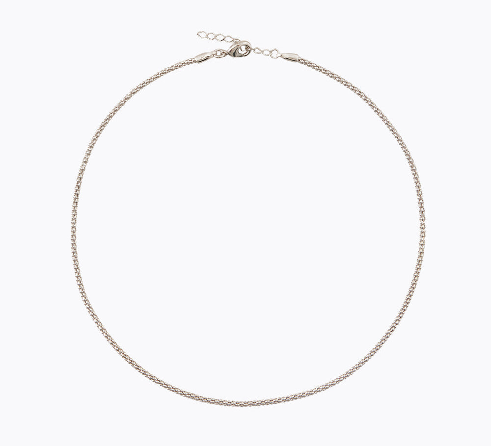 Caroline Svedbom - Petite Rope Necklace Rhodium Rhodium