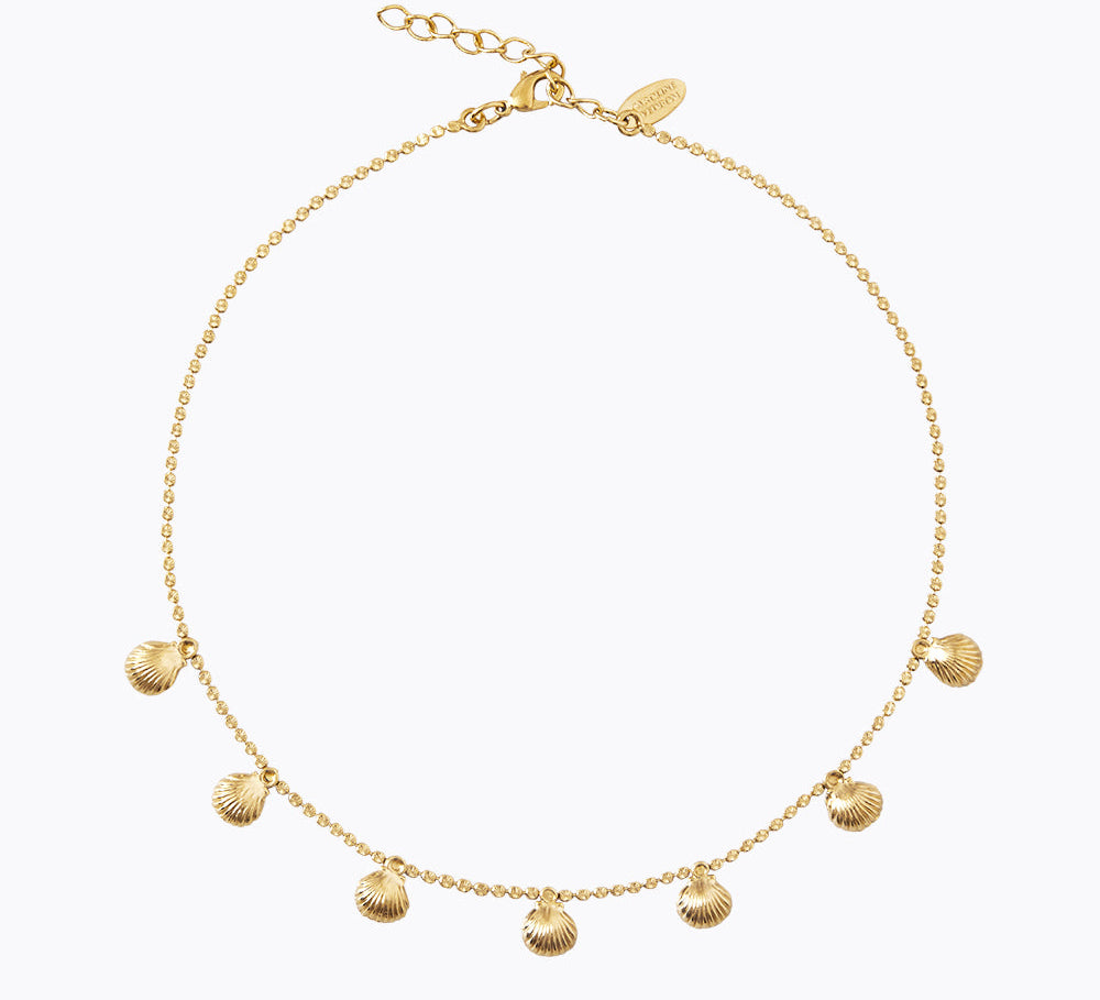 Caroline Svedbom - Petite Shell Choker Gold Gold