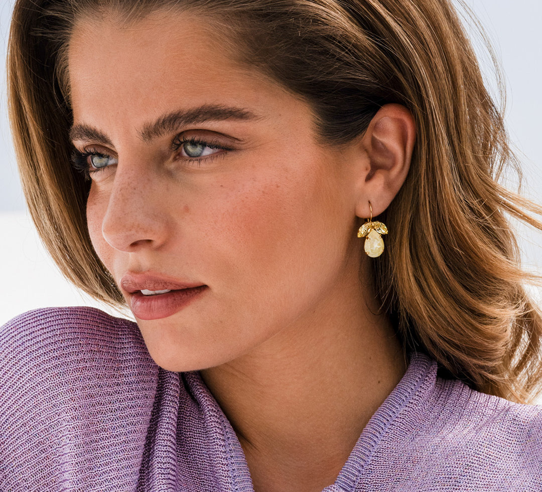 Caroline Svedbom - Timo Earrings Soft Yellow Combo Gold