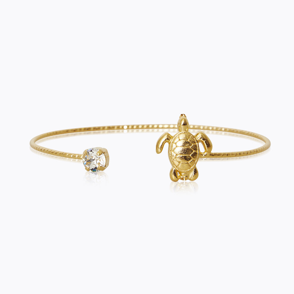 Caroline Svedbom - Turtle Bracelet Crystal Gold
