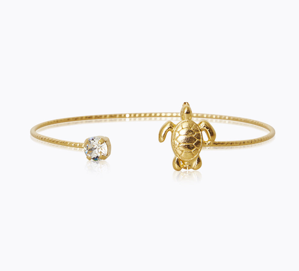 Caroline Svedbom - Turtle Bracelet Crystal Gold