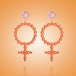 Alexandra Statement Earrings / Orange Glow Delite