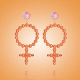 Alexandra Statement Earrings / Orange Glow Delite