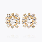 Caroline Svedbom - Peony Earrings Crystal Gold