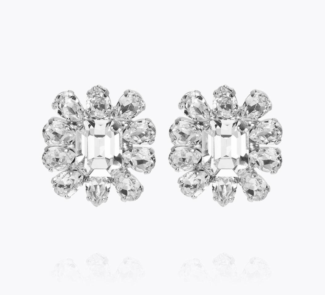 Caroline Svedbom - Peony Earrings Crystal Rhodium