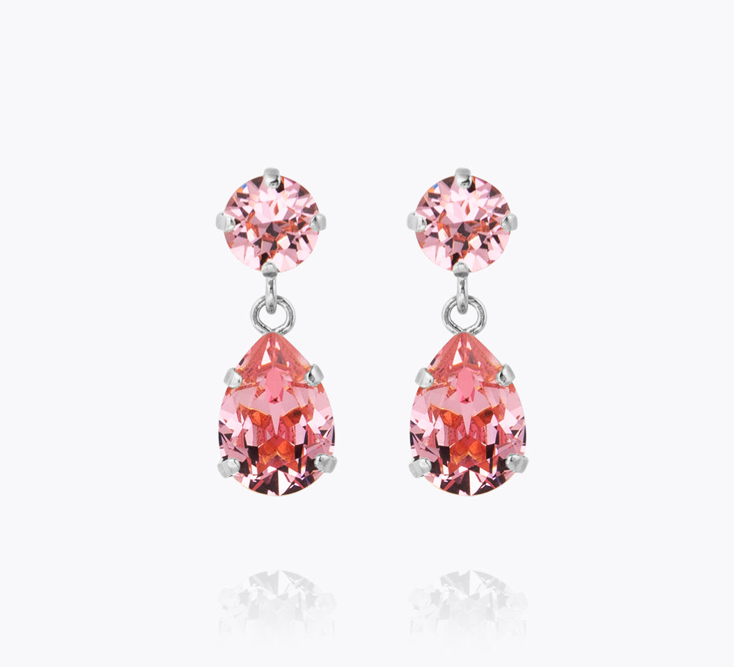 Caroline Svedbom - Mini Drop Earrings Light Rose Rhodium