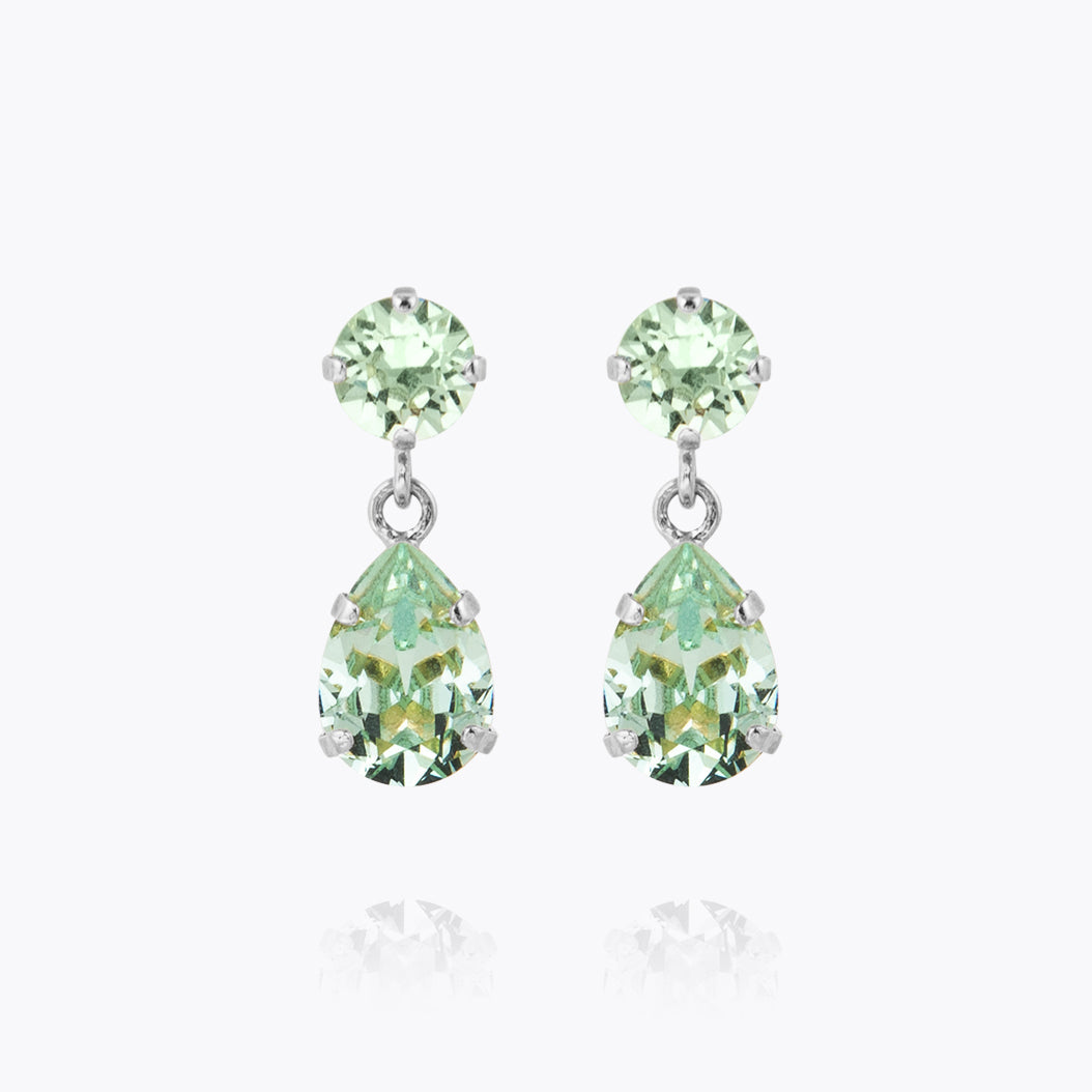 Caroline Svedbom - Mini Drop Earrings Chrysolite Rhodium